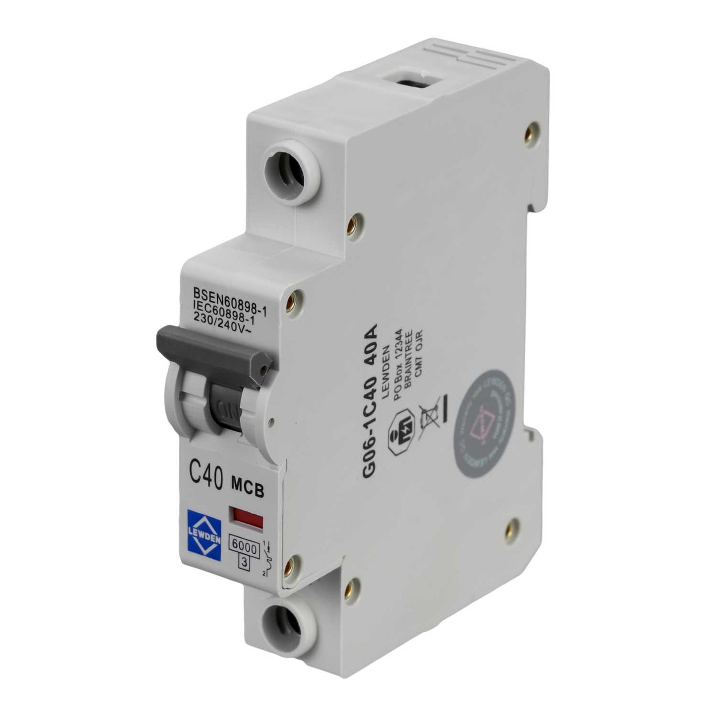 Lewden 40A Single Pole 6kA C Curve MCB