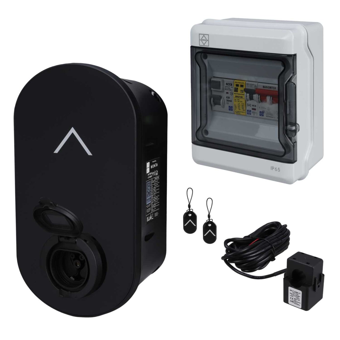 Lewden Sienna 7.4kW EV Smart Charger 32A Type 2 Socket and IP65 RCCB/SPD Unit