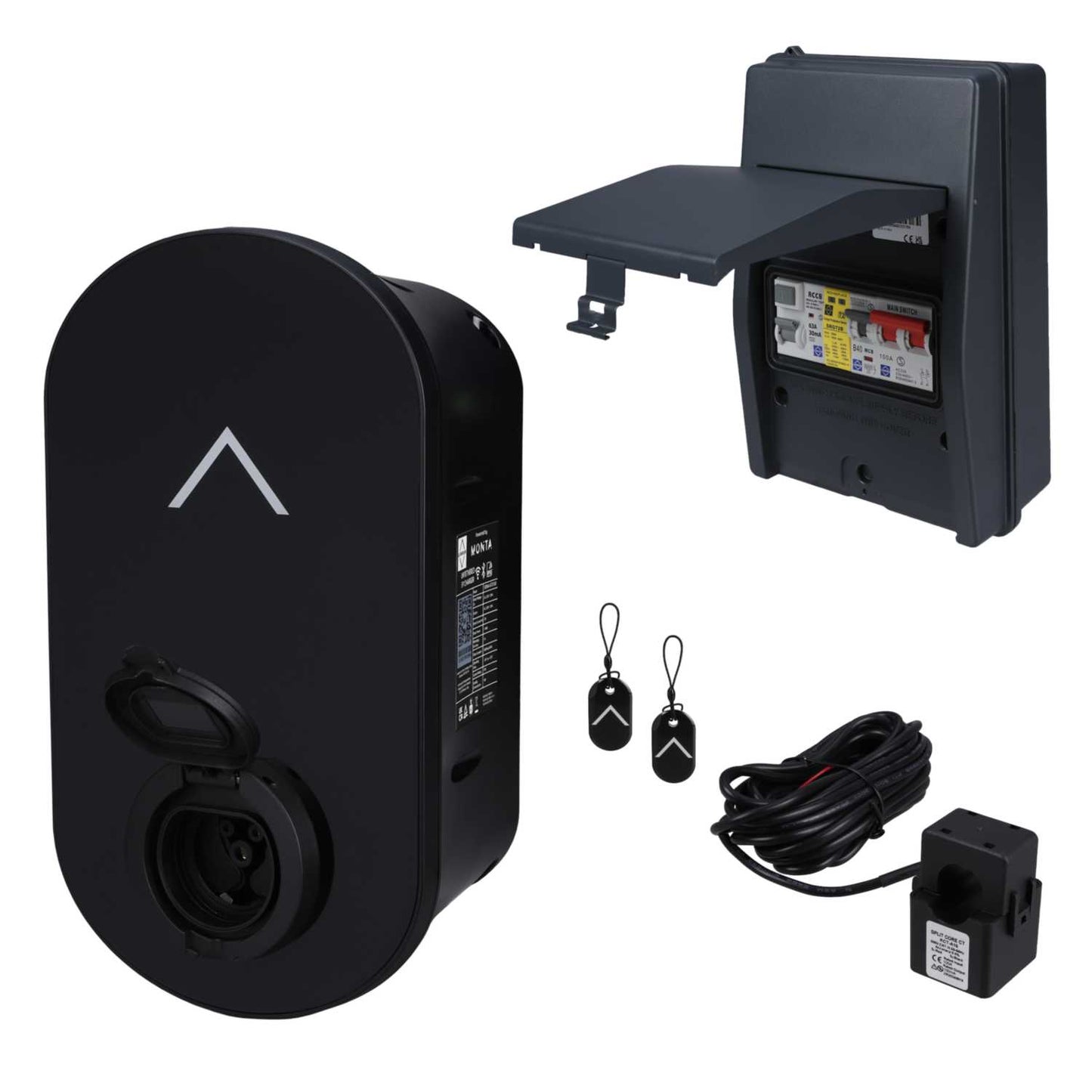Lewden Sienna 7.4kW EV Smart Charger 32A Type 2 Socket and IP65 Metal RCCB/SPD Unit