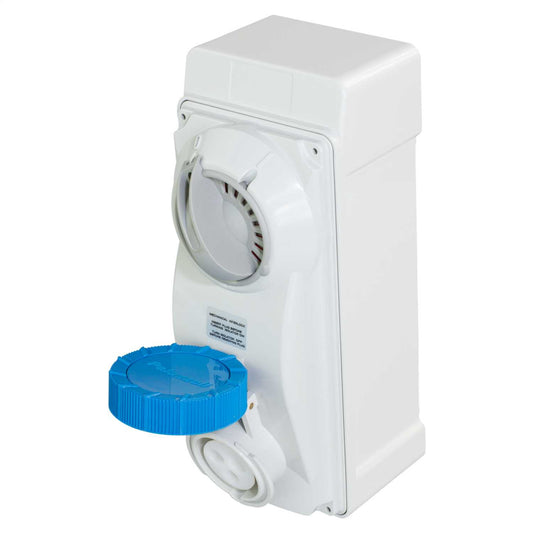 Lewden 16A 2P+E 230V Interlocked Switched Socket IP67