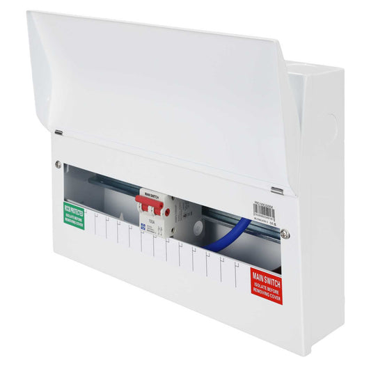 Lewden 10 + 1 Way Flexible Dual RCD Ready Metal Clad Consumer Unit