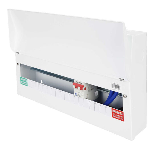 Lewden 15 + 1 Way Flexible Dual RCD Ready Metal Clad Consumer Unit