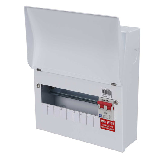 Lewden 8 + 1 Way 100A Isolator Incomer Metal Clad Consumer Unit