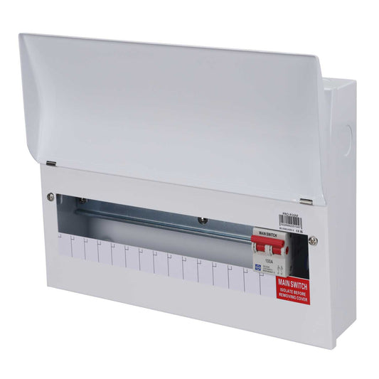 Lewden 14 + 1 Way 100A Isolator Incomer Metal Clad Consumer Unit