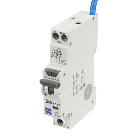 Lewden 40A 1P+N 1 Module B Curve 6kA 30mA Type A Rcbo