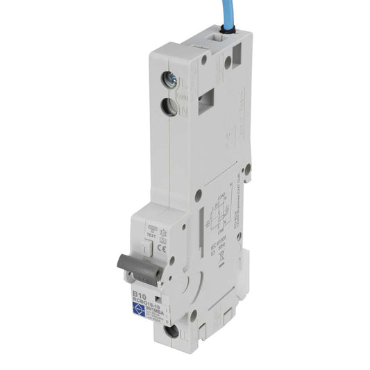 Lewden 10A 1P+N 1 Module B Curve 10kA 30mA Type A Rcbo