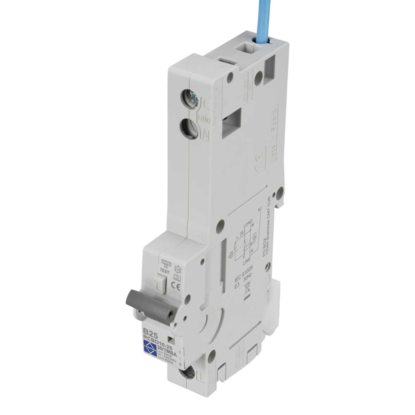 Lewden 25A 1P+N 1 Module B Curve 10kA 30mA Type A Rcbo
