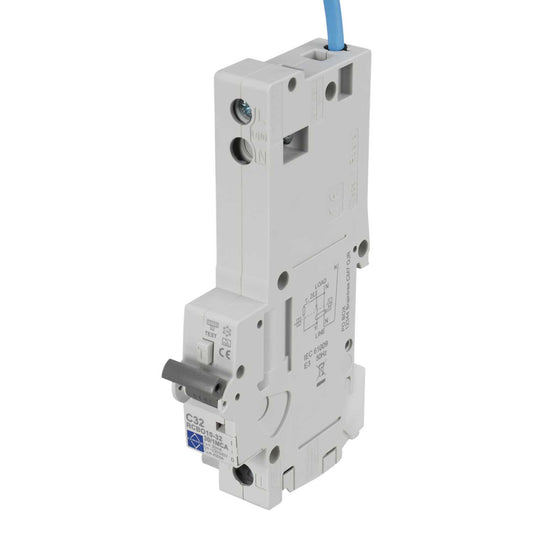Lewden 32A 1P+N 1 Module C Curve 10kA 30mA Type A Rcbo