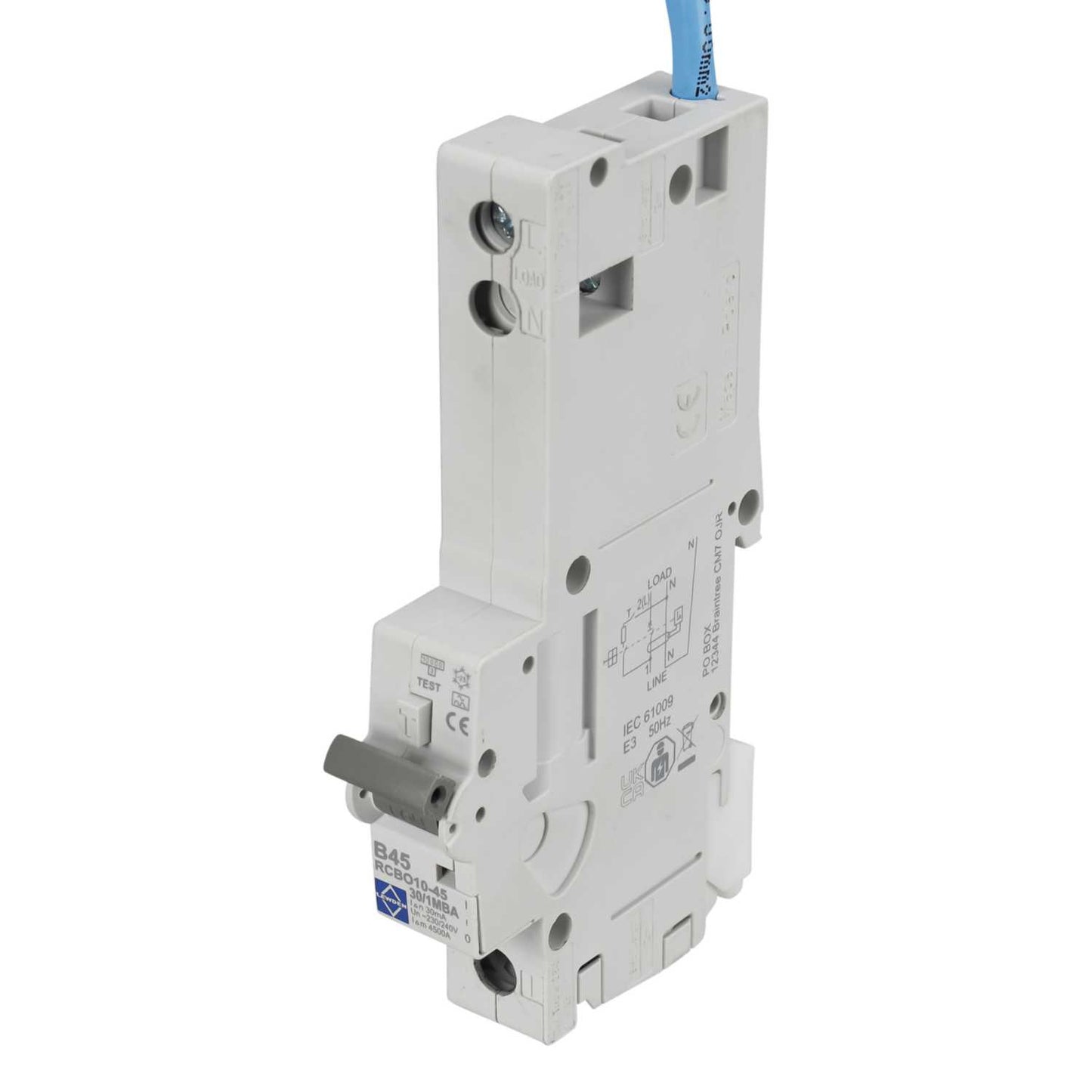 Lewden 45A 1P+N 1 Module B Curve 10kA 30mA Type A Rcbo
