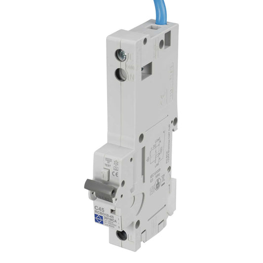 Lewden 45A 1P+N 1 Module C Curve 10kA 30mA Type A Rcbo