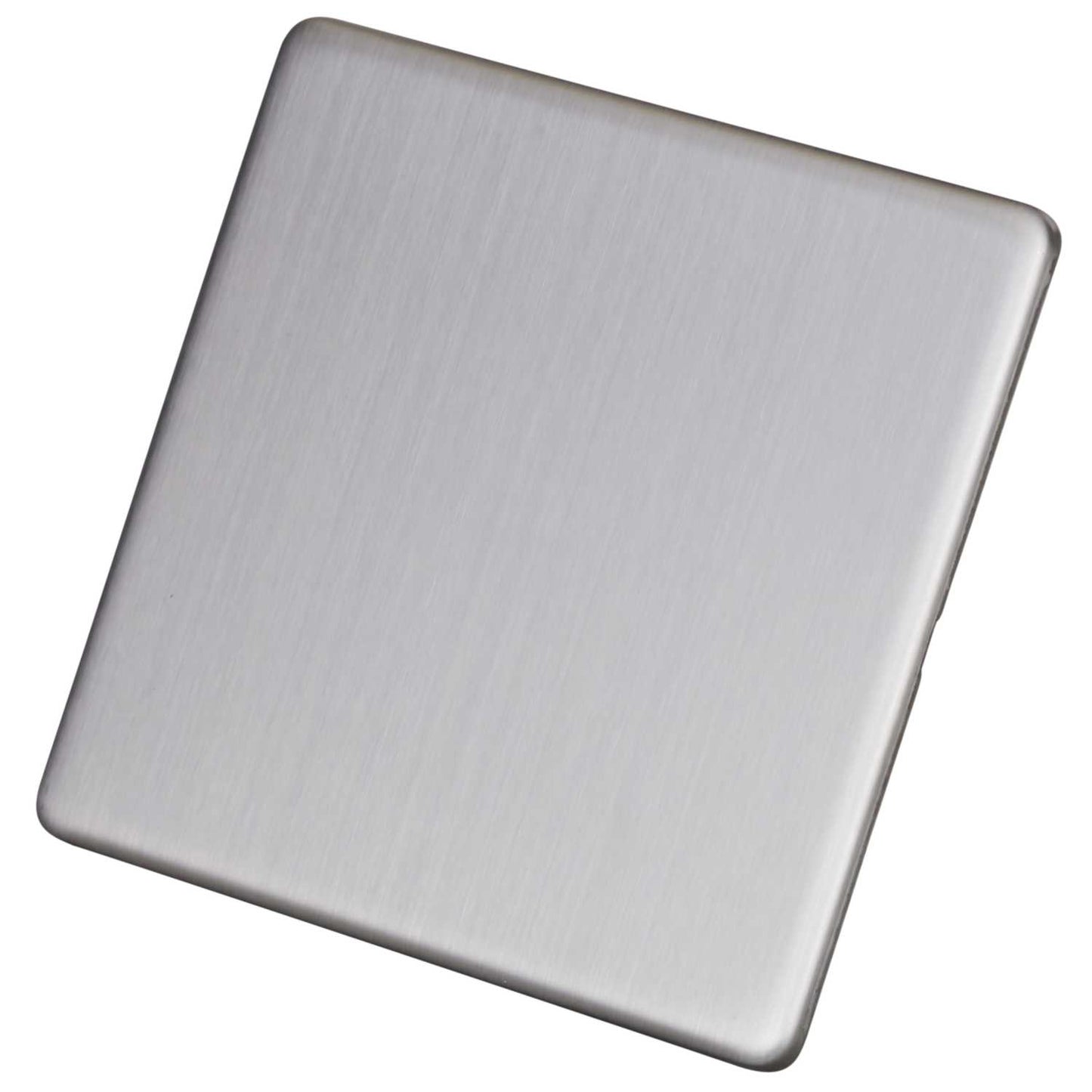 LGA Selectric 1 Gang Blank Plate Screwless Satin Chrome