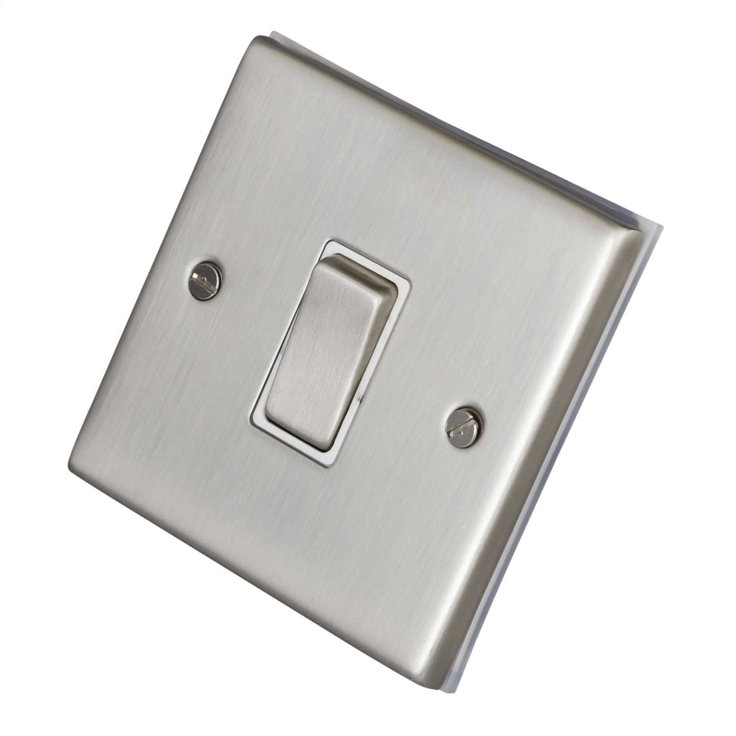 LGA Selectric 7M-Pro 1 Gang Intermediate Switch Metal / White Insert Satin Chrome