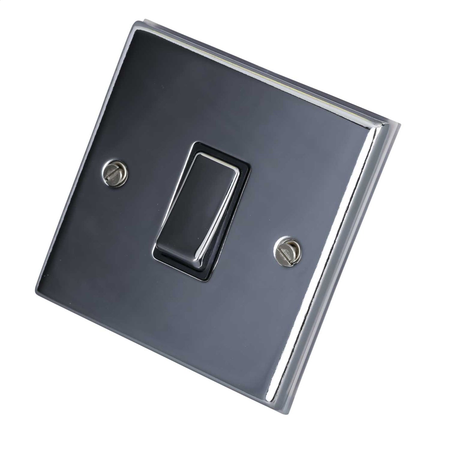 LGA Selectric 7M-Pro 10A 1 Gang 2 Way Switch Metal / Black Insert Polished Chrome