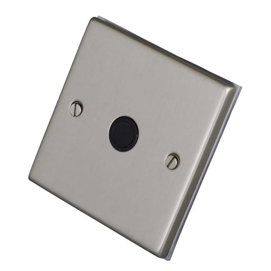 LGA Selectric 7M-Pro 20A 1 Gang Flex Outlet Black Insert Satin Chrome