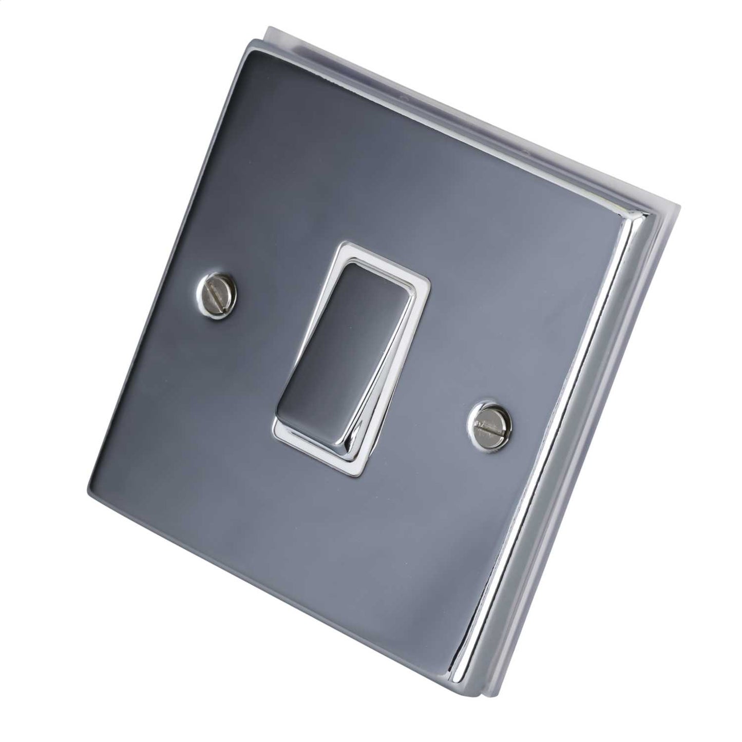 LGA Selectric 7M-Pro 10A 1 Gang 2 Way Switch Metal / White Insert Polished Chrome