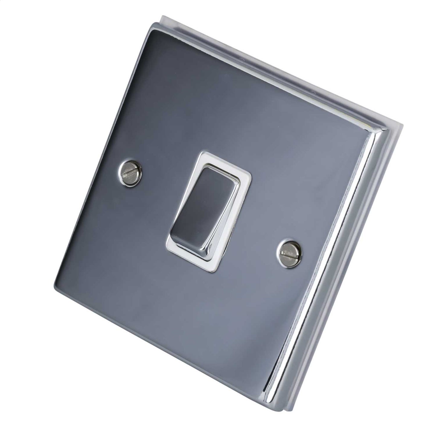 LGA Selectric 7M-Pro 20A DP Switch Metal / White Insert Polished Chrome