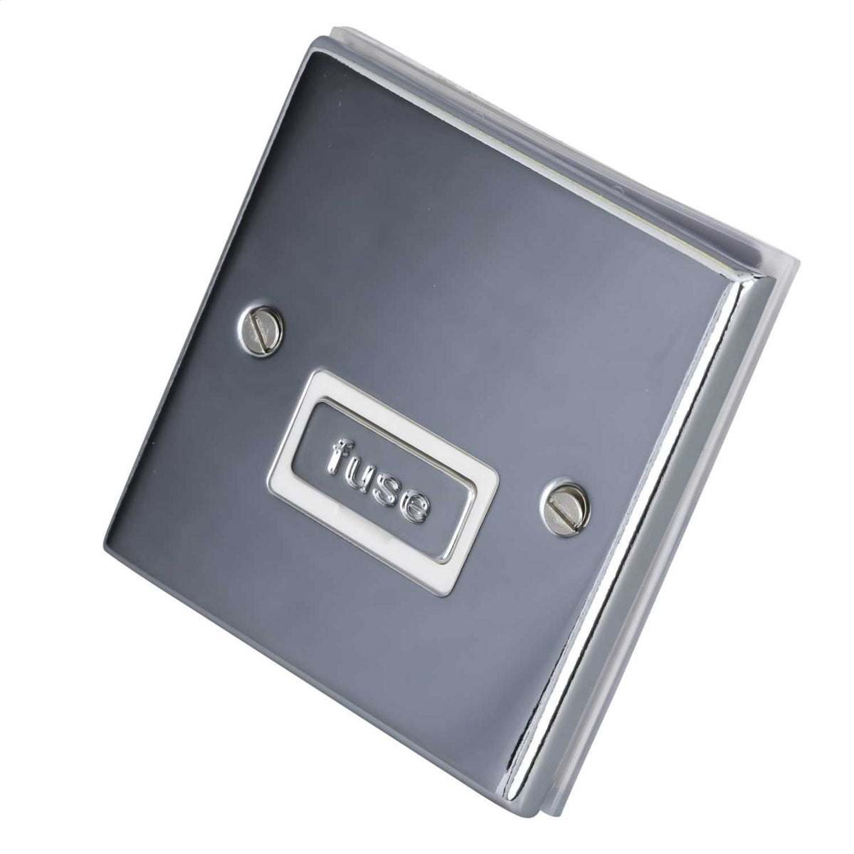 LGA Selectric 7M-Pro 13A Unswitched Fused Spur Metal / White Insert Polished Chrome