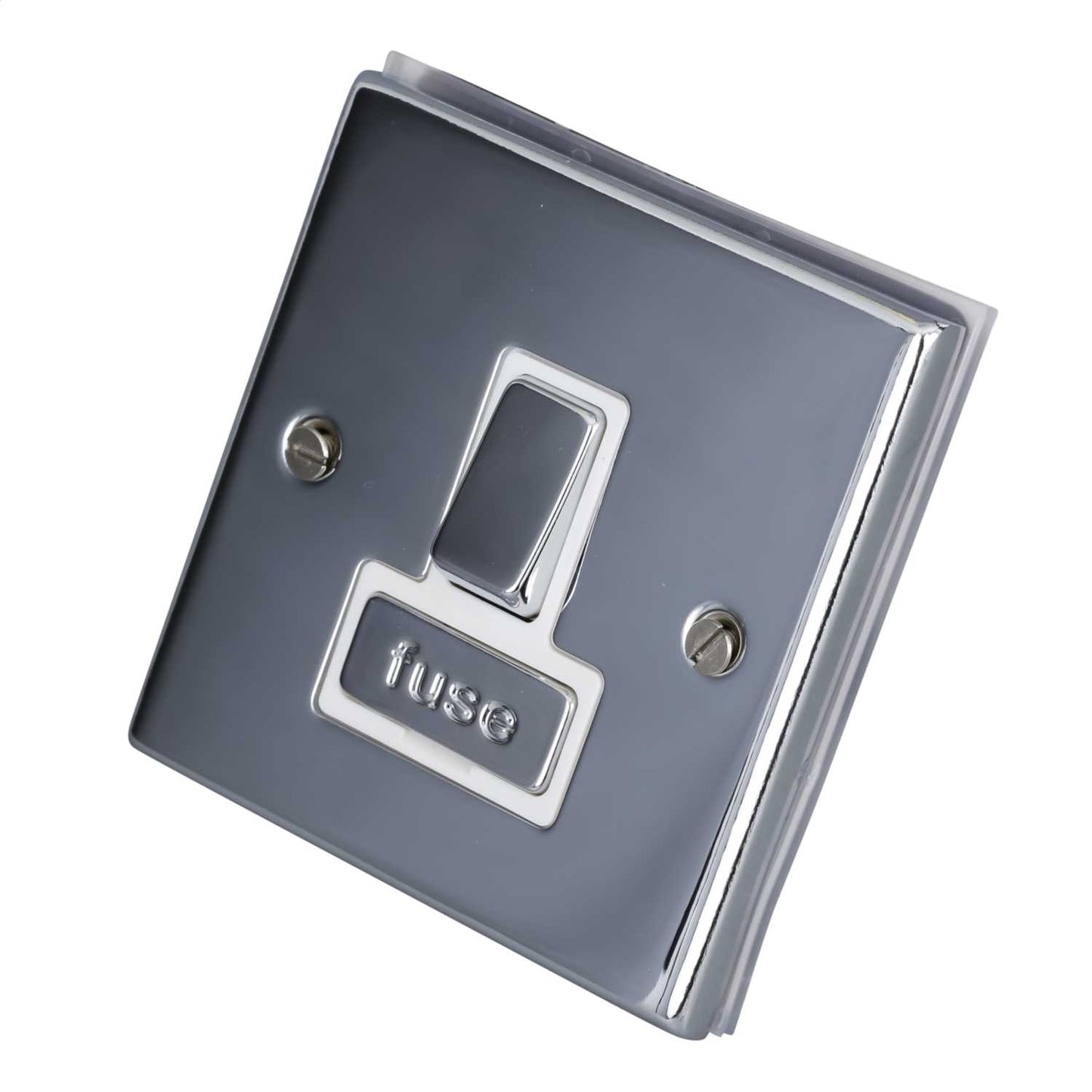 LGA Selectric 7M-Pro 13A DP Unswitched Fused Spur Metal / White Insert Polished Chrome
