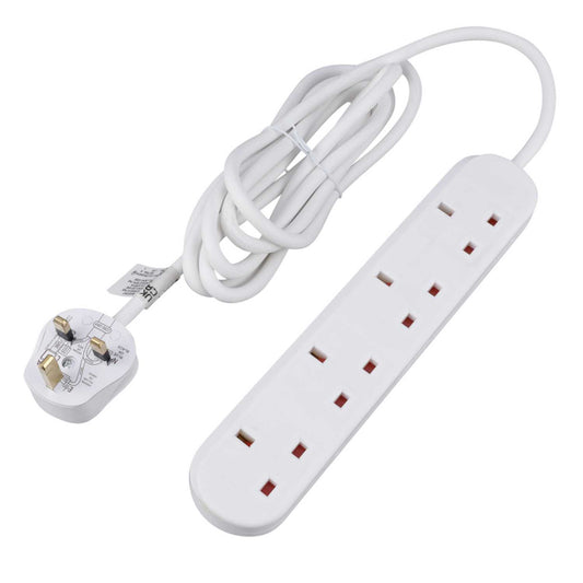LGA Selectric 13A 3m 4 Gang Extension Lead White