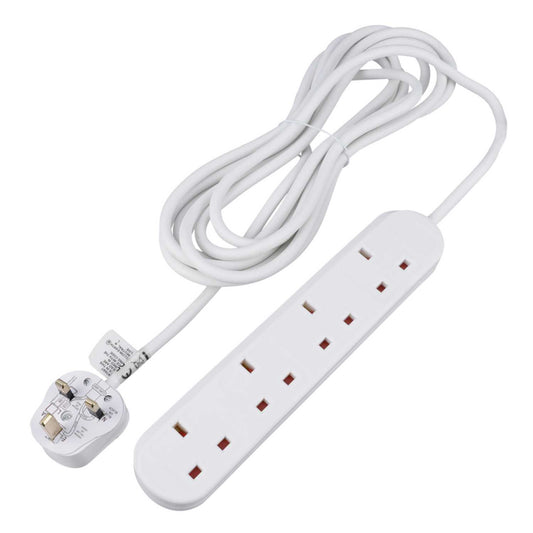 LGA Selectric 13A 5m 4 Gang Extension Lead White
