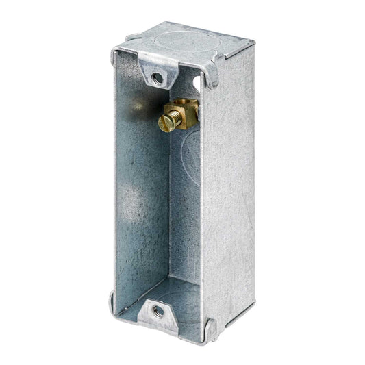 1 Gang 25mm Flush Metal Knockout Architrave Box (Sold in 1's)