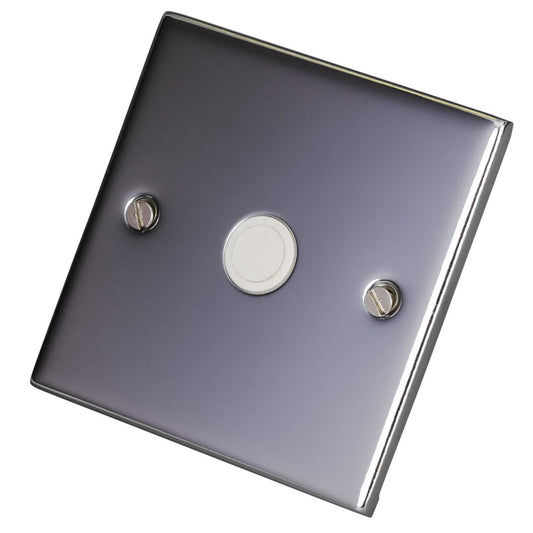 LGA Selectric 5M 20A 1 Gang Flex Outlet White Insert Polished Chrome