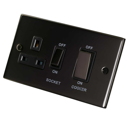 LGA Selectric 5M 45A DP Cooker Control Unit Metal / Black Insert Black Nickel