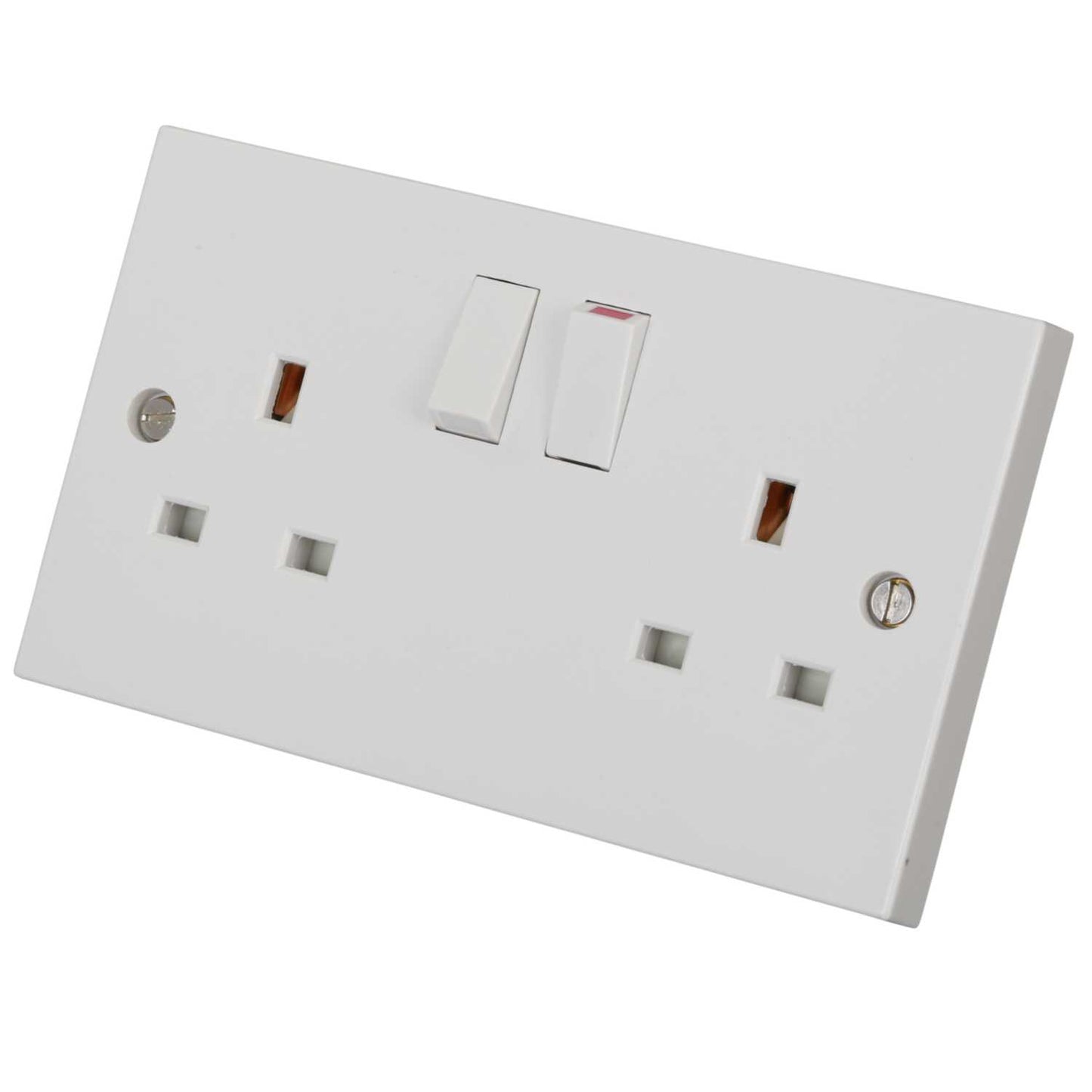 LGA Selectric 13A 2 Gang DP Switched Socket White