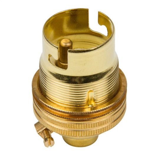 M10 x 1mm Threaded Entry Lampholder with Shade Ring (Sold in 1's)