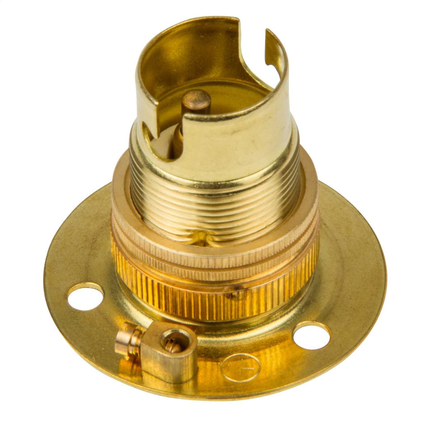 Three Hole Batten Fixing Lampholder with Shade Ring (Sold in 1's)
