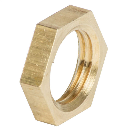 M10 x 1 ½” AF x 3.3mm Thick Brass Hexagon Locknuts (Sold in 1's)