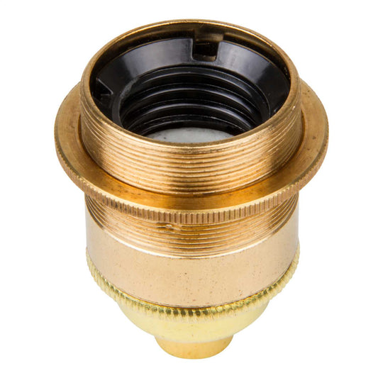 M10 x 1mm Pitch E27 ES Lampholder with Shade Ring (Sold in 1's)