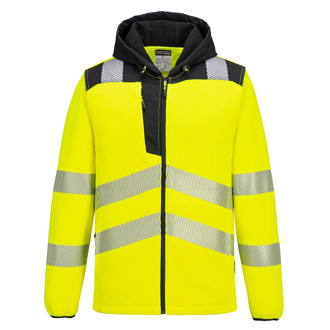 Hi-Vis Technical Fleece, 4XL, R, Yellow/Black