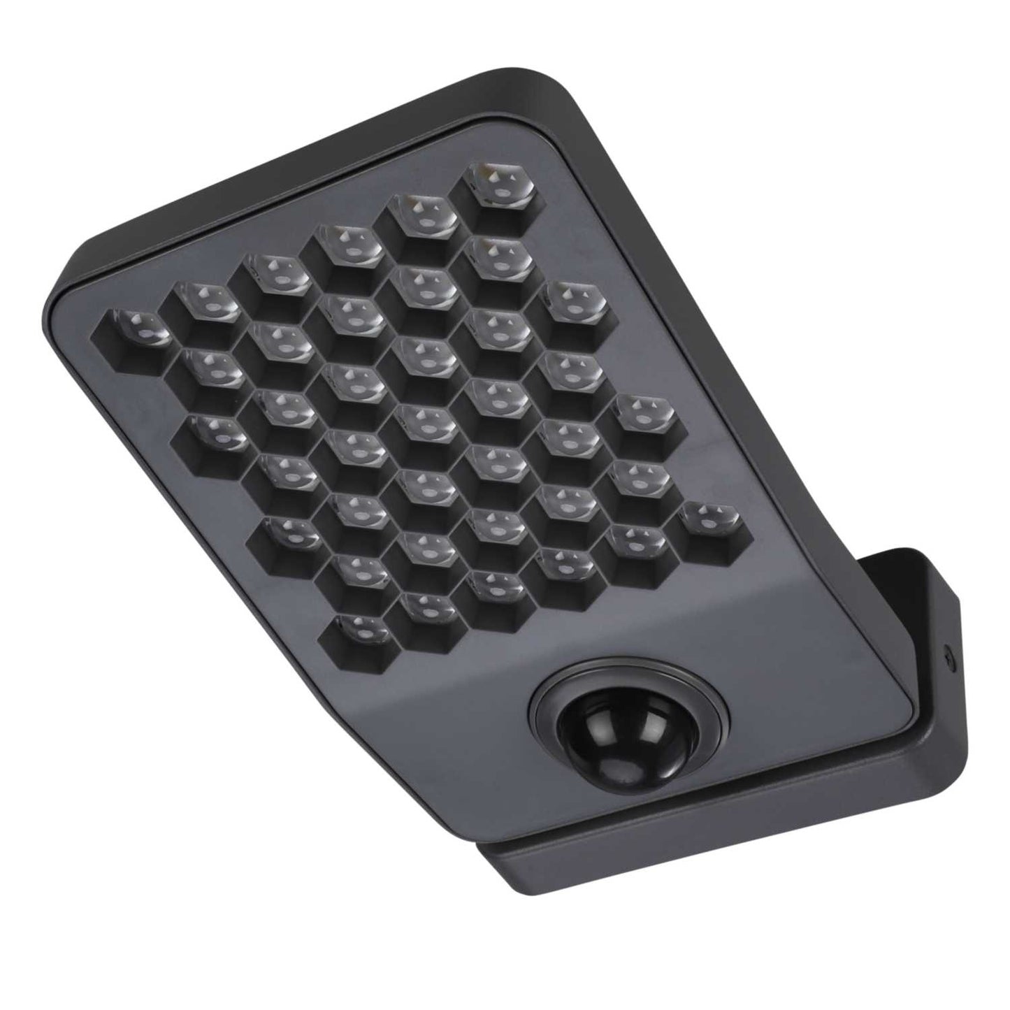 Lutec Atlantis 14W LED Honeycomb Floodlight with PIR Dark Grey 4000K