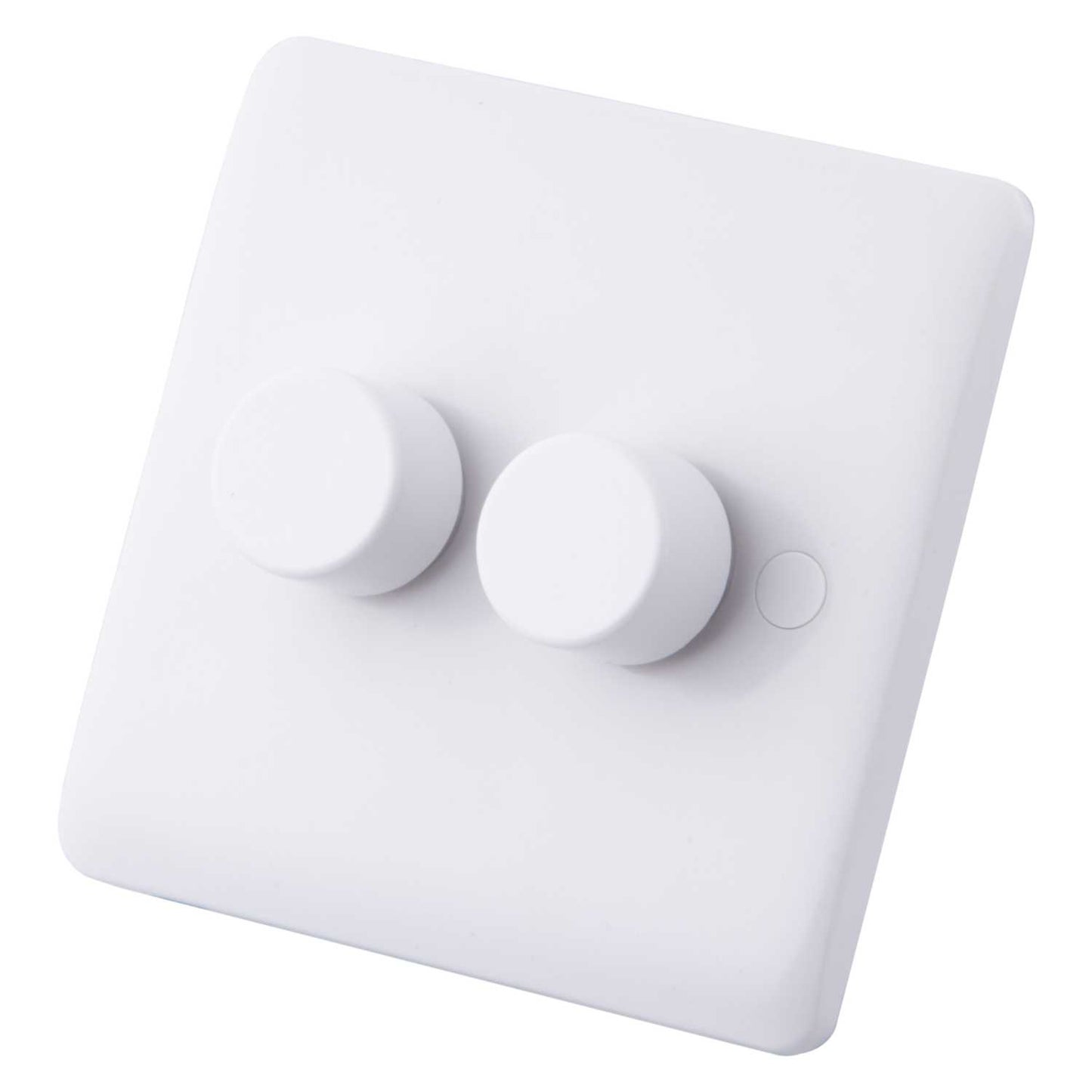 M2 Slimline 400W 2 Gang Leading Edge LED Dimmer White