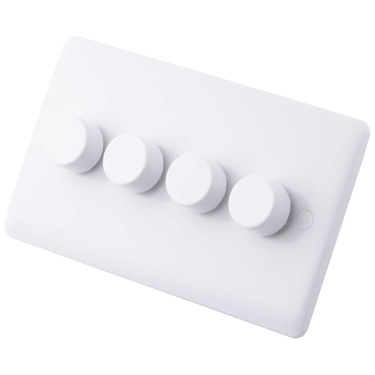 M2 Slimline 400W 4 Gang Leading Edge LED Dimmer White