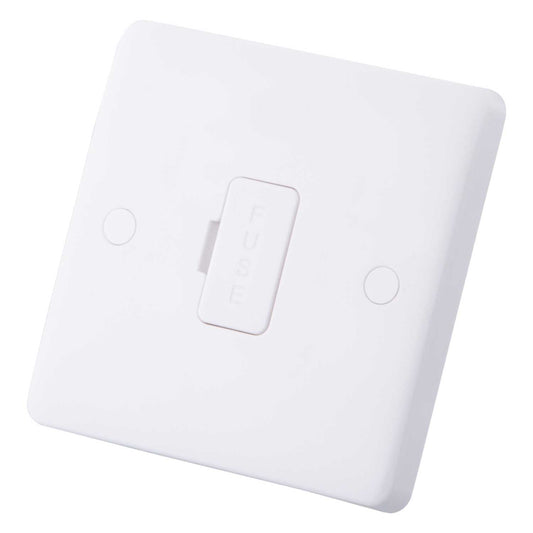 M2 Slimline 13A Unswitched Fused Spur with Flex Outlet White