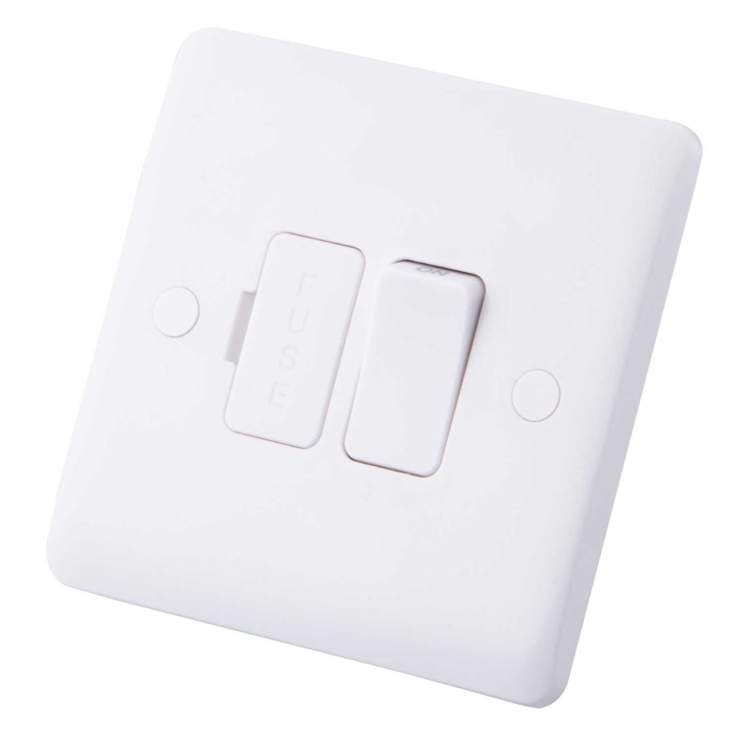 M2 Slimline 13A DP Switched Fused Spur with Flex Outlet White
