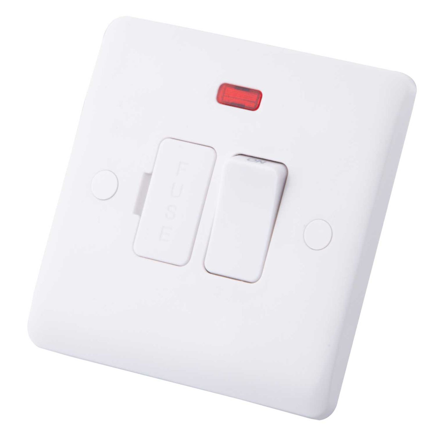 M2 Slimline 13A DP Switched Fused Spur with Neon and Flex Outlet White