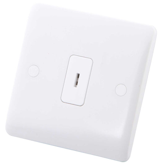 M2 Slimline 10A DP 1 Gang Key Switch White