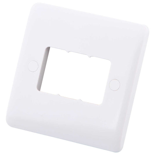 1 Gang 3 Module Front Plate White