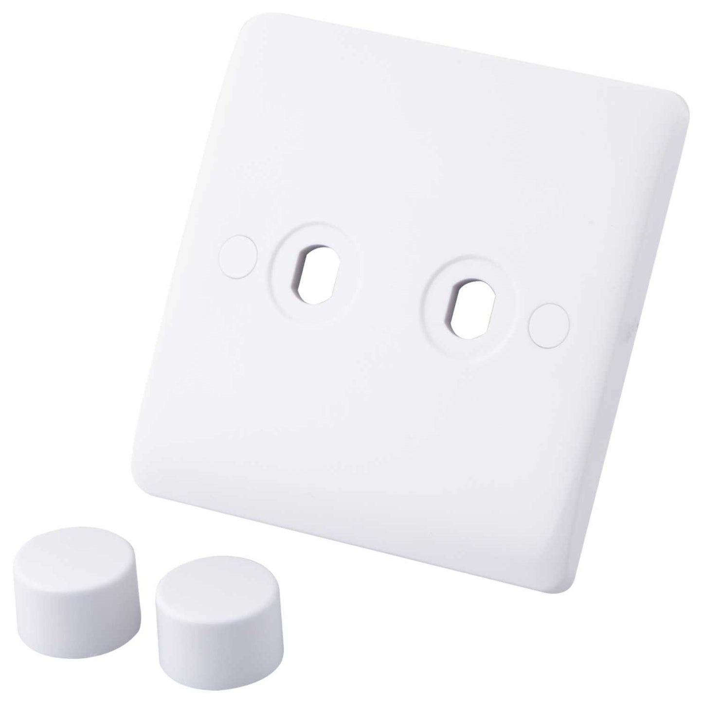 M2 Slimline 2 Gang Dimmer Switch Plate Kit White