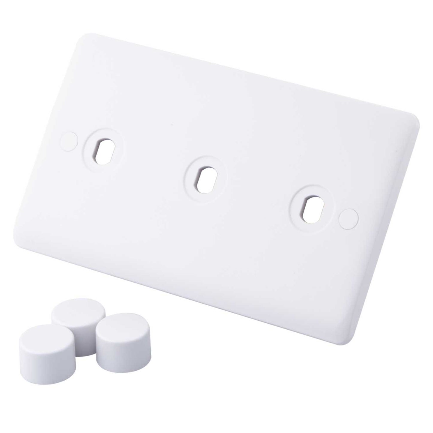 M2 Slimline 3 Gang Dimmer Switch Plate Kit White