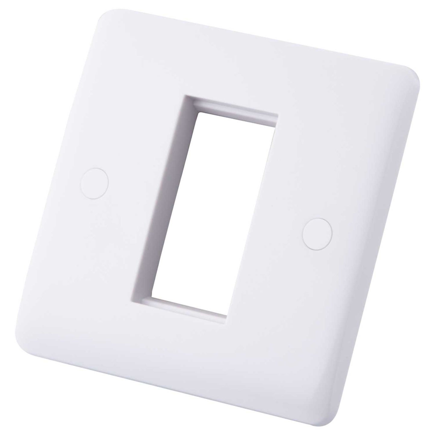 M2 Slimline 1 Gang 1 Euro Module Front Plate White
