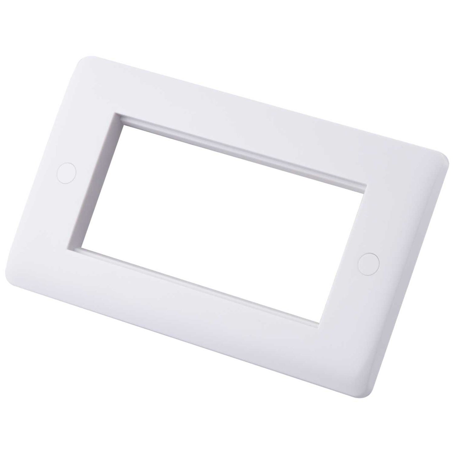 M2 Slimline 2 Gang 4 Euro Module Front Plate White
