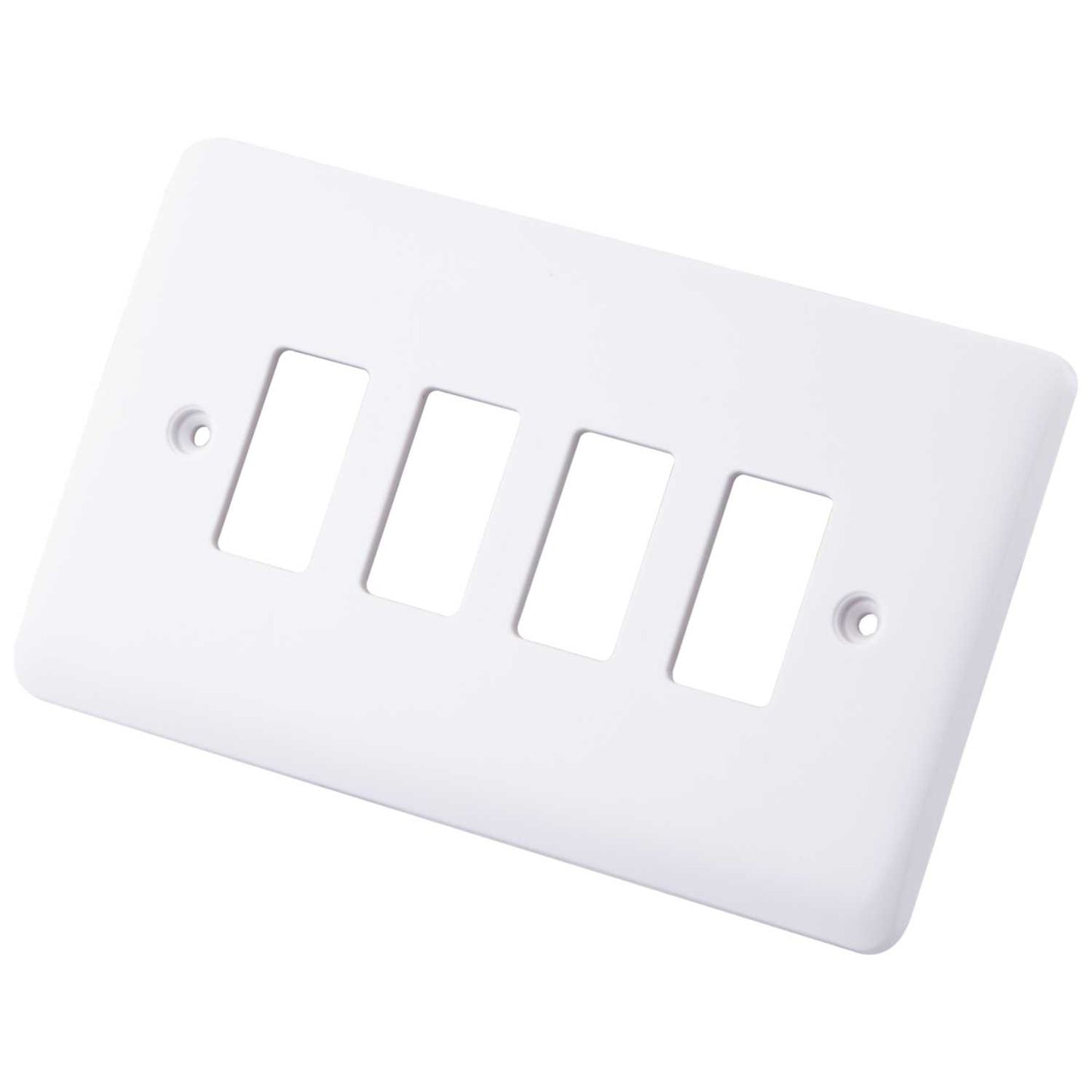 M2 Slimline 4 Gang Grid Front Plate