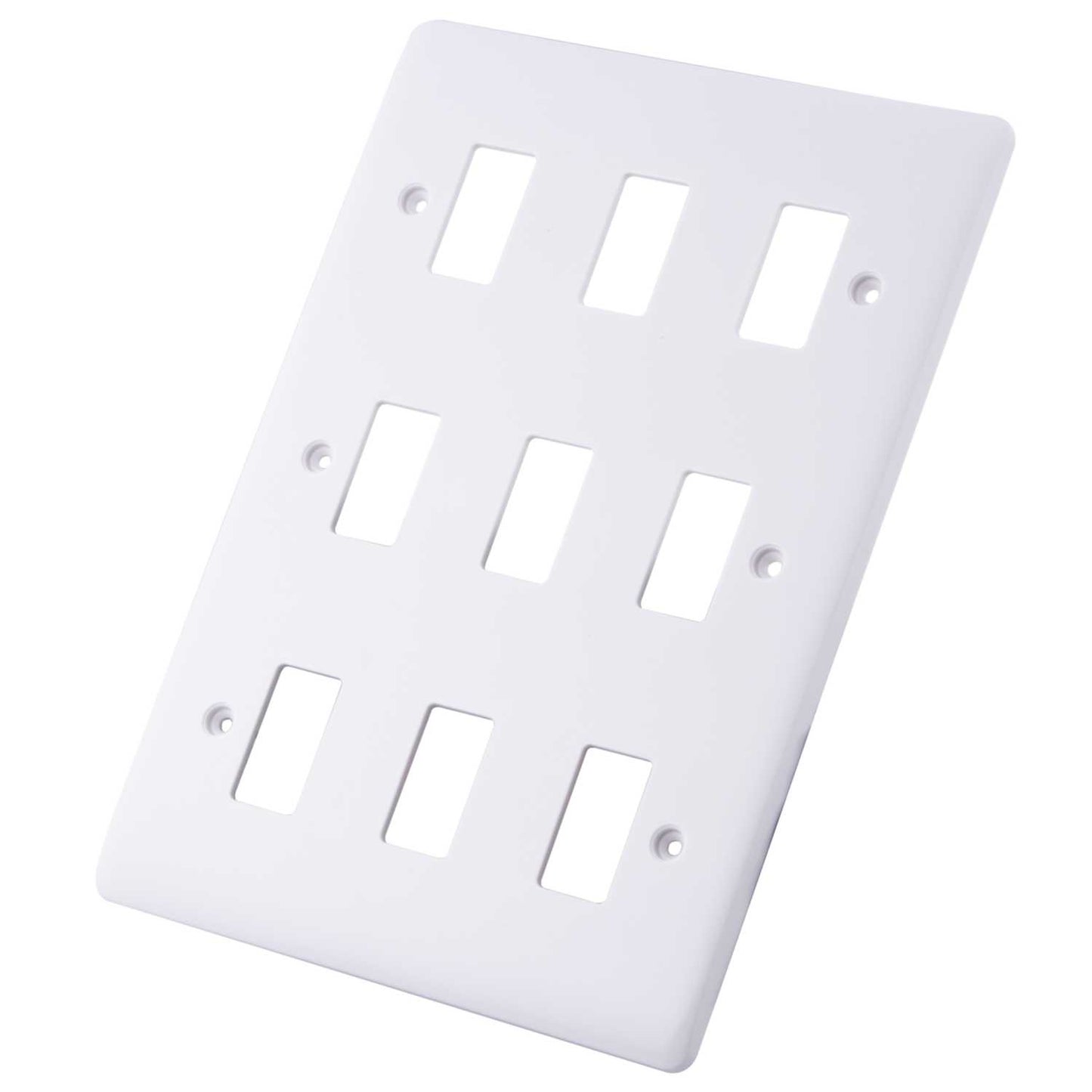 M2 Slimline 9 Gang Grid Front Plate