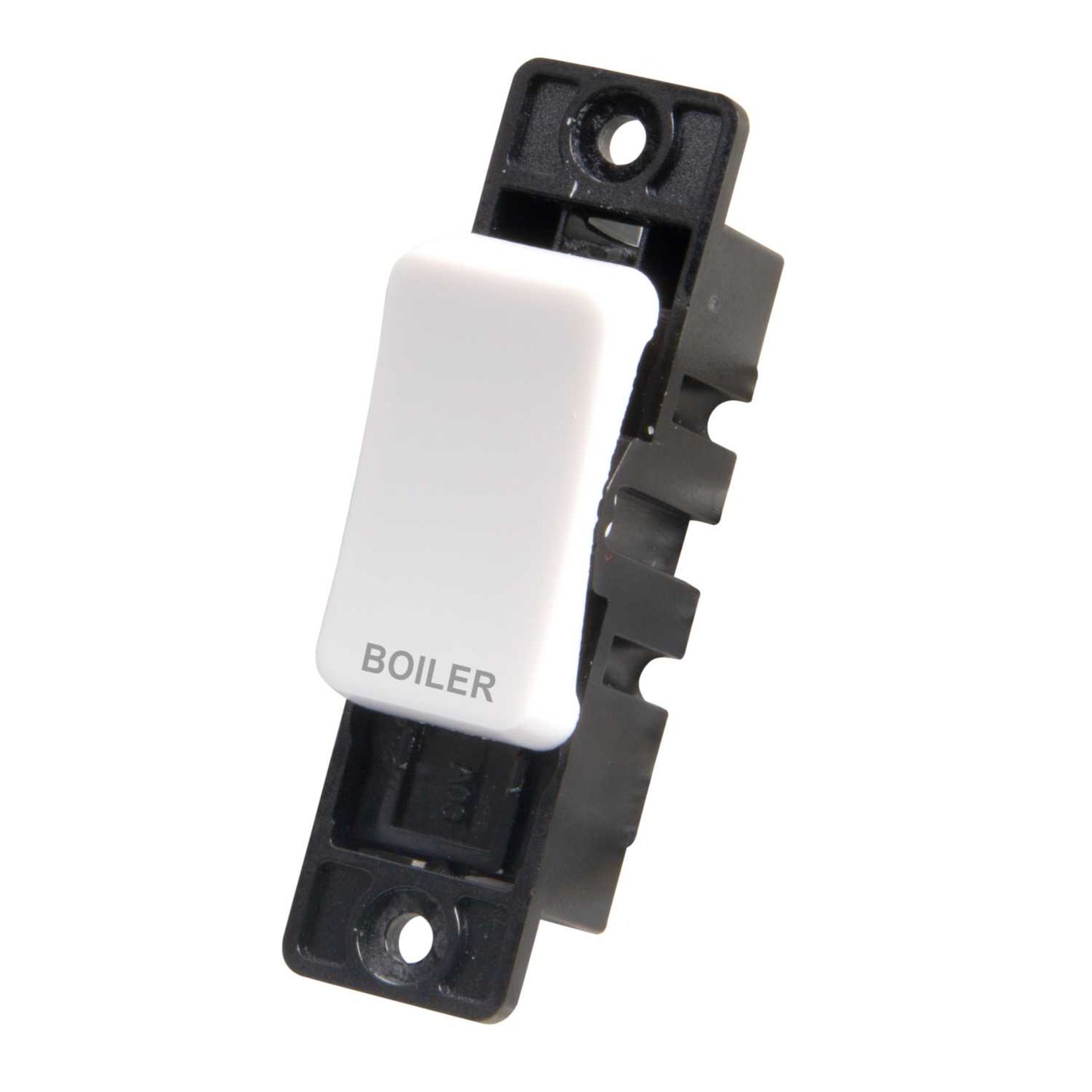 M2 Slimline 13A Double Pole Switch Module marked Boiler