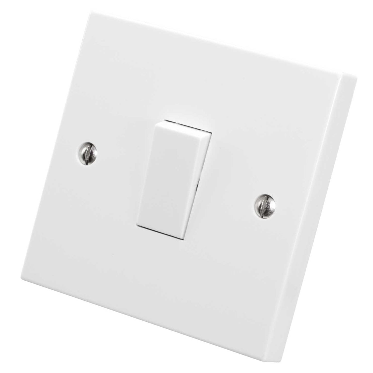 M2 Square 10A 1 Gang 2 Way Light Switch White