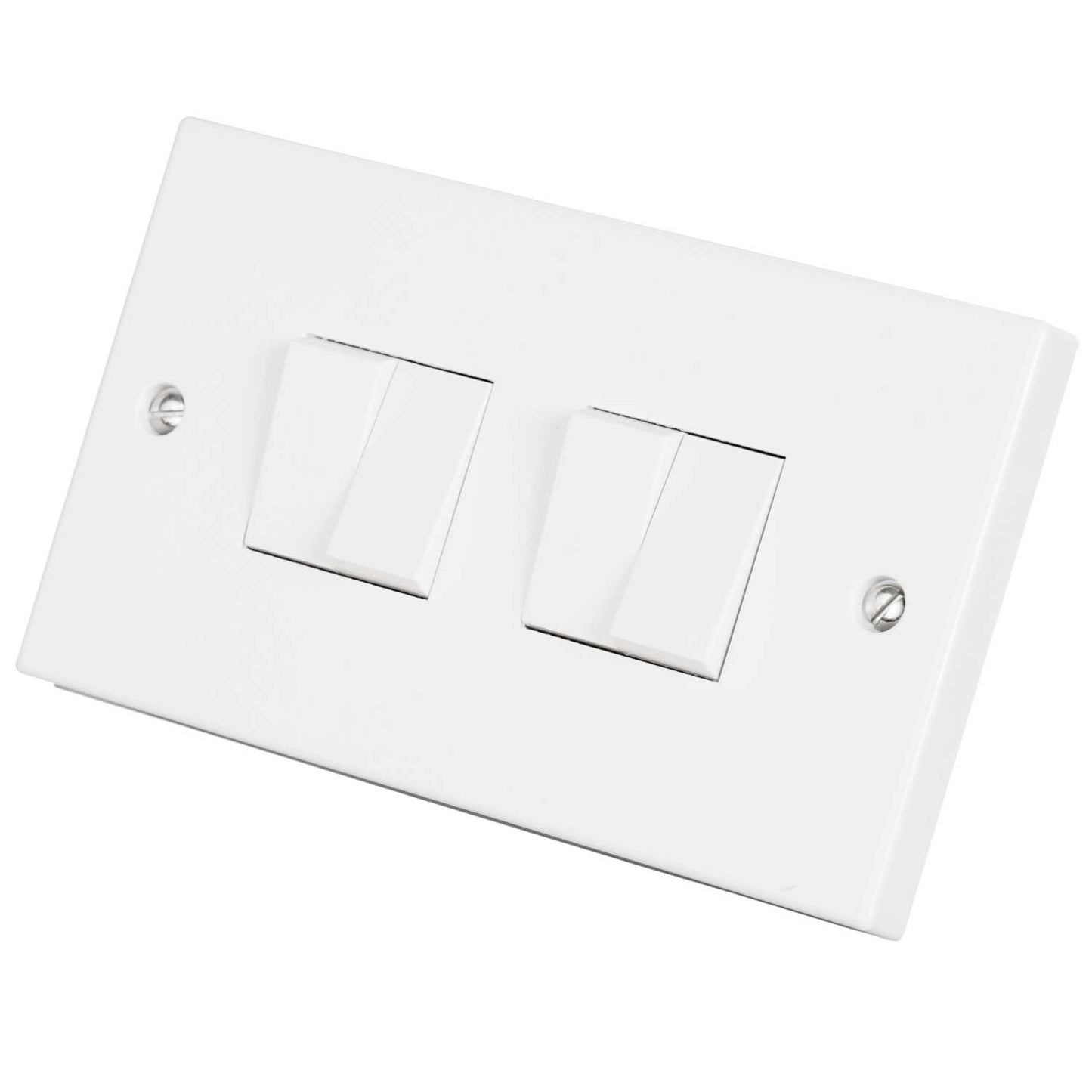 M2 Square 10A 4 Gang 2 Way Light Switch White